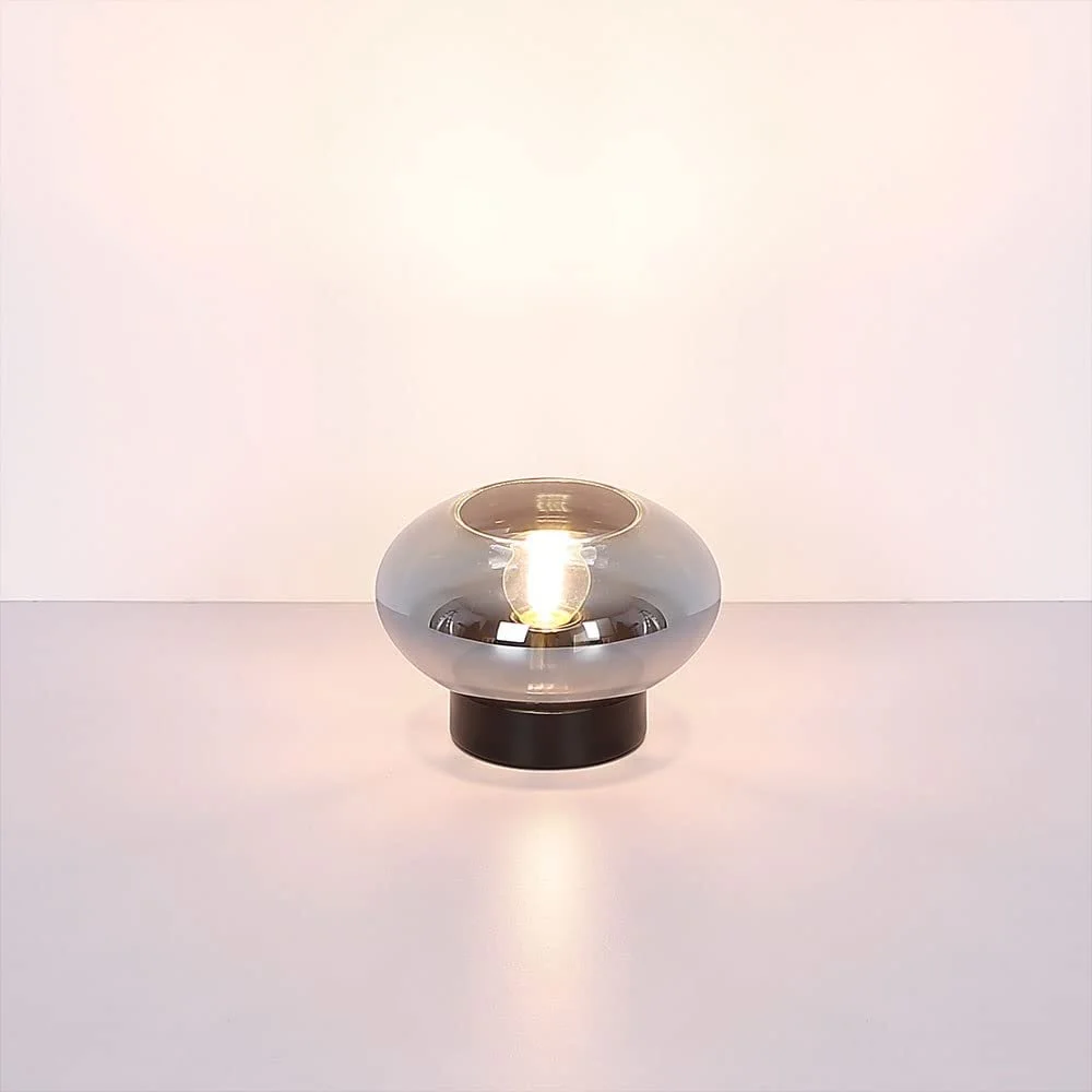 Настольная лампа Glass Ball E27 стеклянный шар дымчатая, фото №8