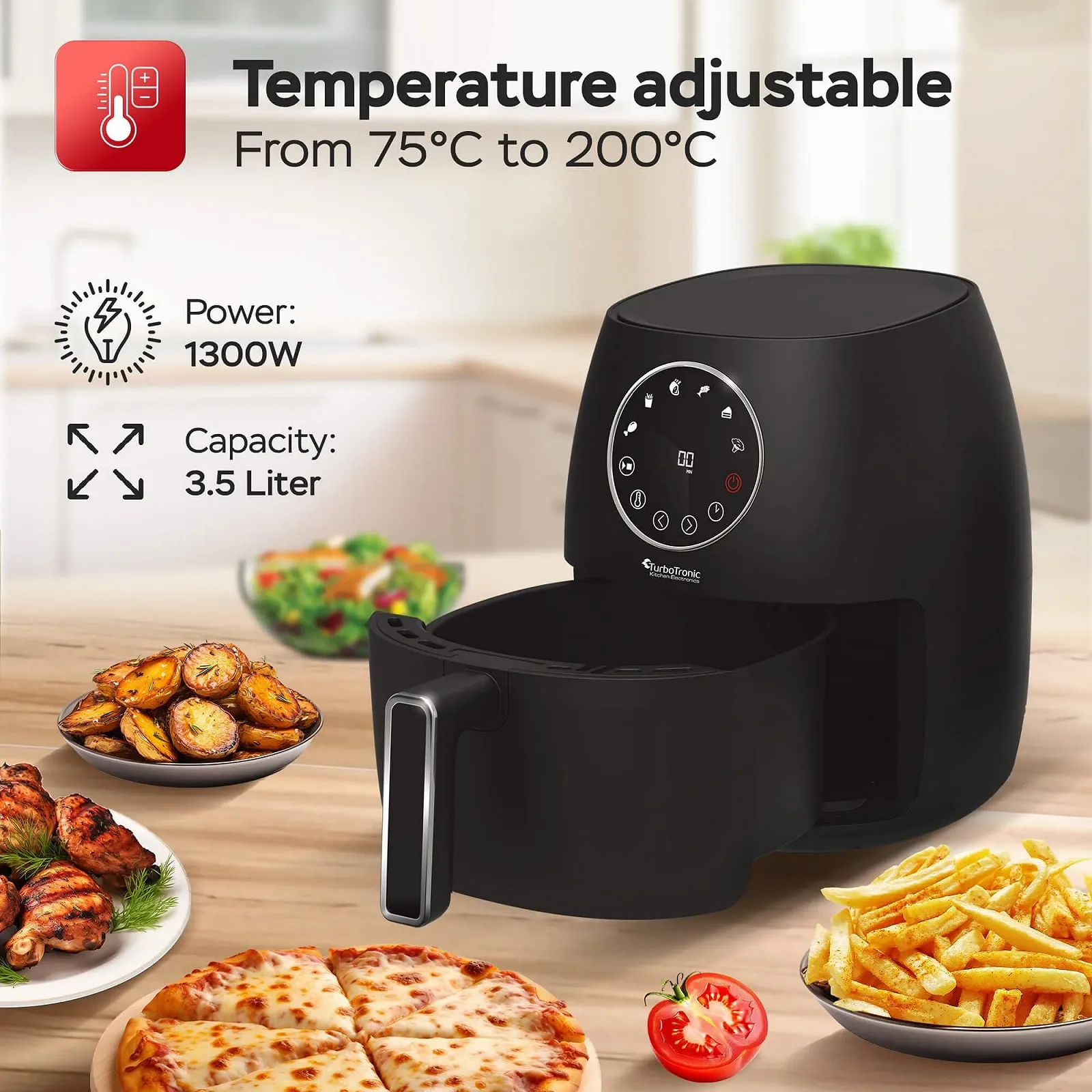 Мультипіч AirChef Pro 3.5 Л 1300 Вт з силіконовою вставкою Білий, фото №6