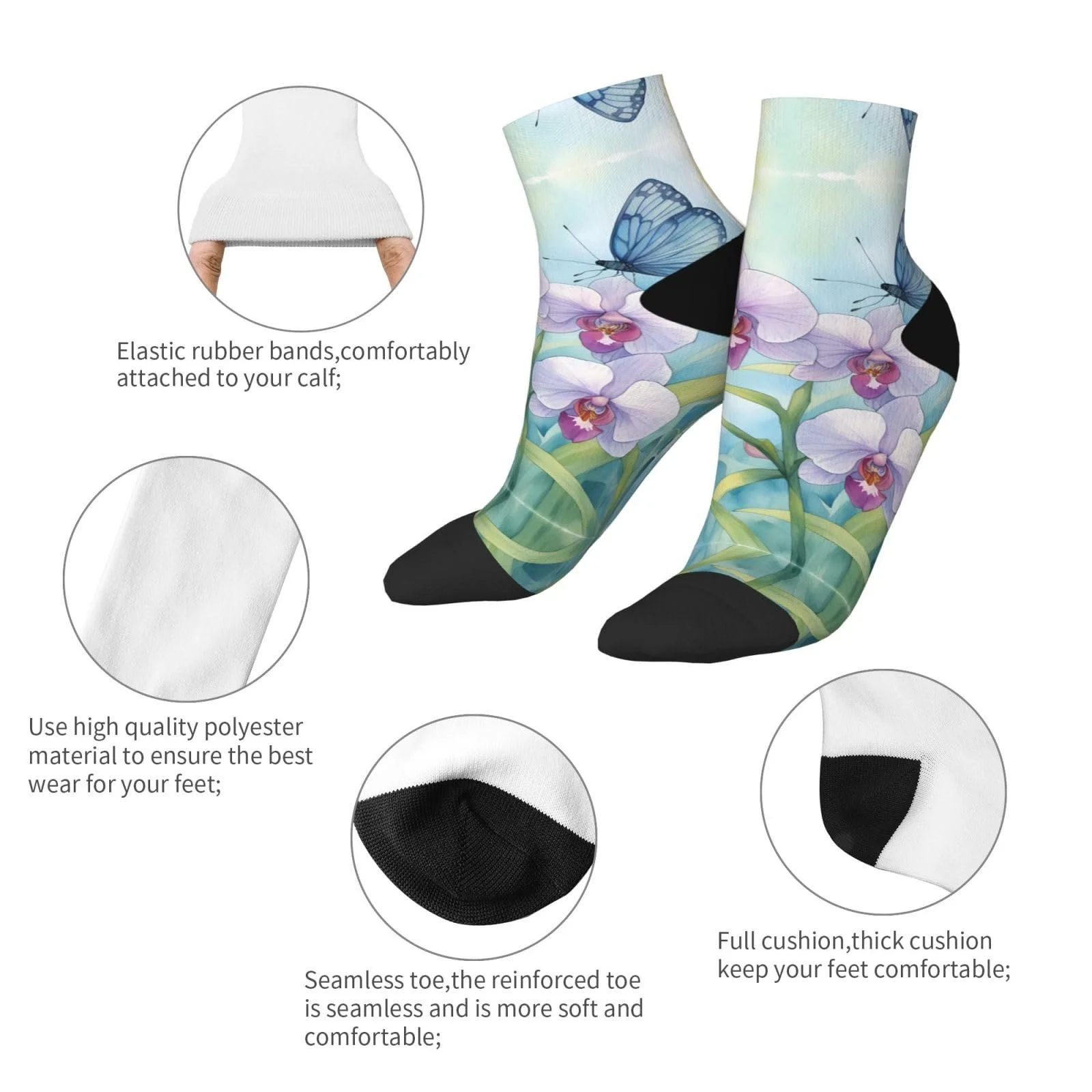 Шкарпетки Квітка Орхідея На всі сезони One Size, фото №6