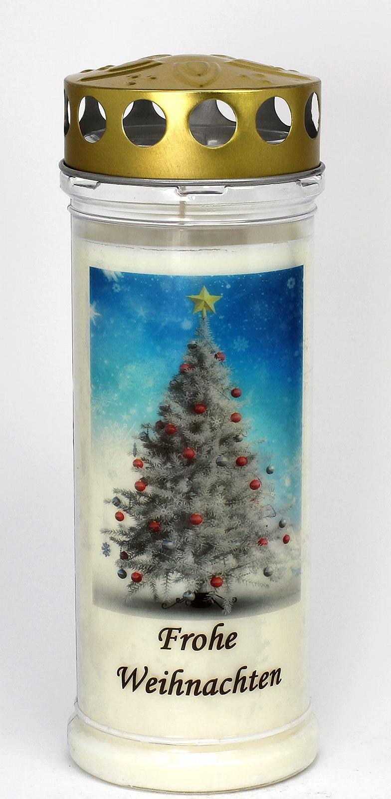 Свеча Kerzen Junglas Christmas Grave (3836) 7 дней горения Орнамент и надпись Ветростойкая, фото №1