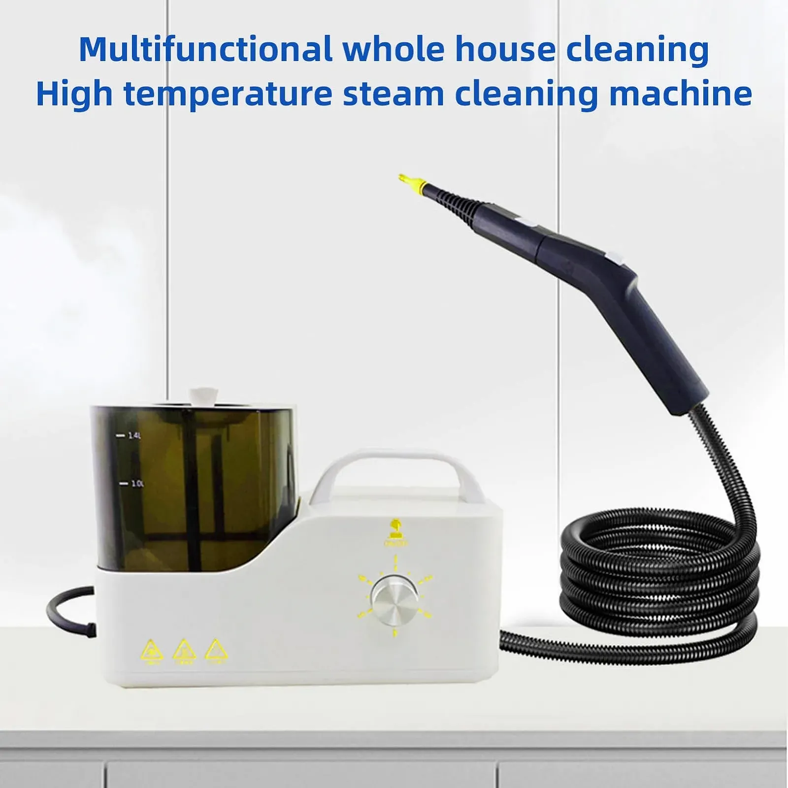 Пароочисник портативний 2600W 3.5 Bar 100 °C 6 рівнів потужності з резервуаром 1.4L, фото №3