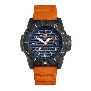 Годинник Luminox Navy Seal XS.3603 для чоловіків 45 мм у помаранчевому/синьому з відображенням дати, водонепроникний на 200 м, сапфірове скло, чорний, серія Sea - Фото 1