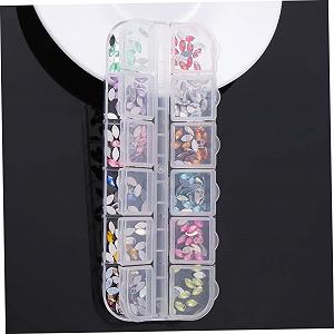 Стрази для нігтів minkissy, блискучі, декоративні кристали з практичним ящиком для зберігання synthetic.ua - Фото 1