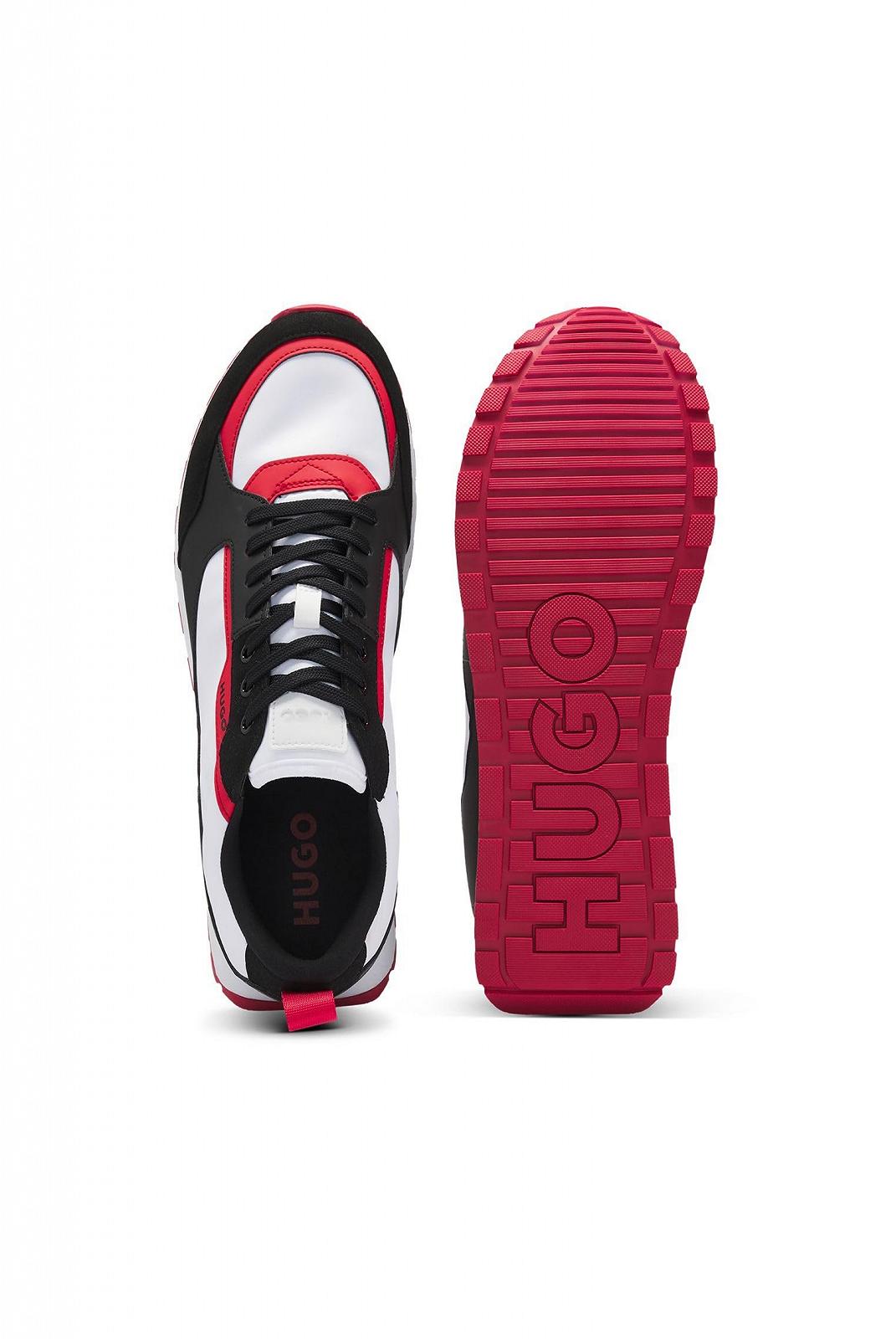 Кросівки HUGO Icelin Runn з різних матеріалів з логотипом, фото №4
