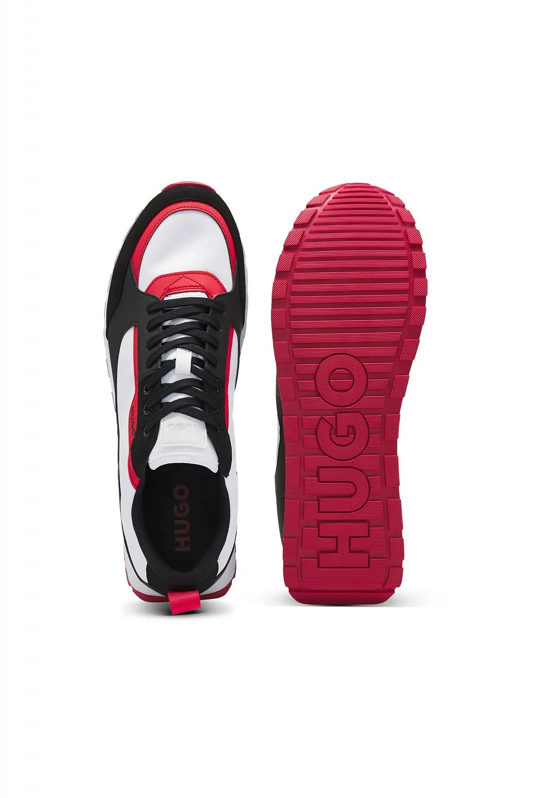 Кроссовки HUGO Icelin Runn из различных материалов с логотипом, фото №4