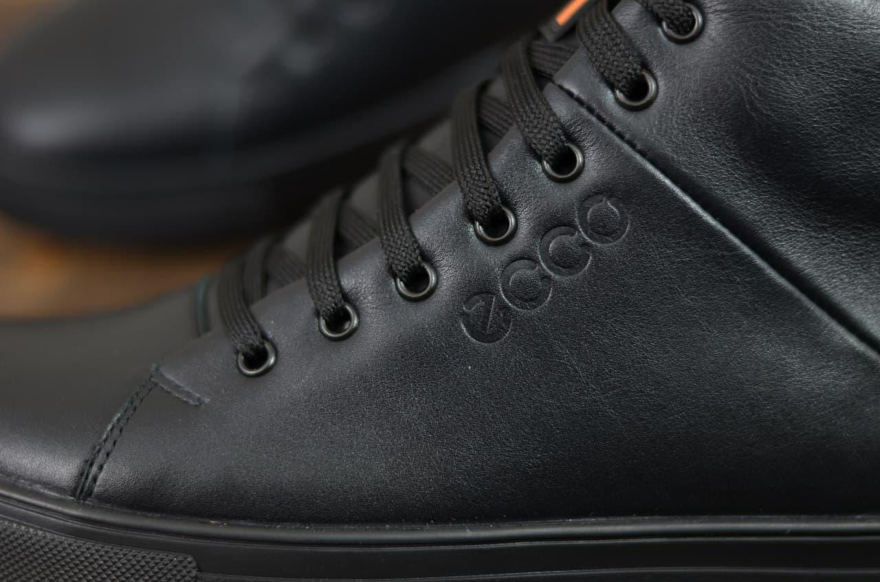 Мужские кожаные зимние кеды Ecco, фото №4