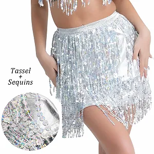 Спідниця Жіноча Блискуча з Паєтками та Китицями synthetic.ua - Фото 1