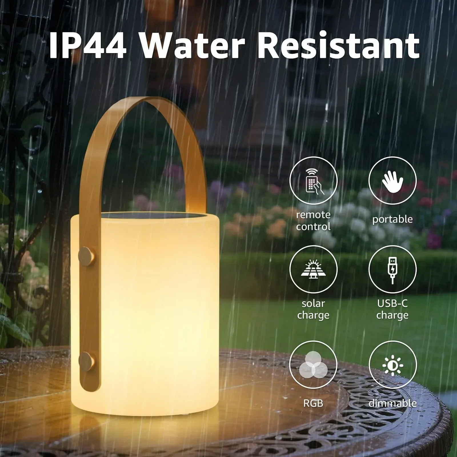 Настольная лампа MALUX Solar Outdoor Warm White 8 цветов IP44, фото №4