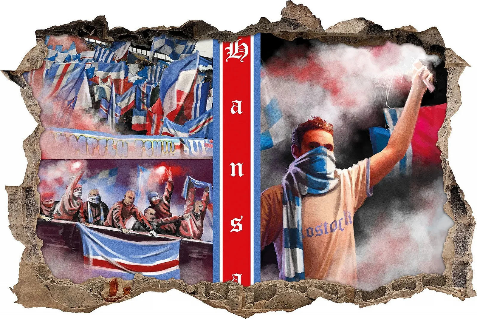 3D Наклейка на стену Rostock Коллаж 62 x 42 см, фото №1 3D Наклейка на стену Rostock Коллаж 62 x 42 см, фото №1