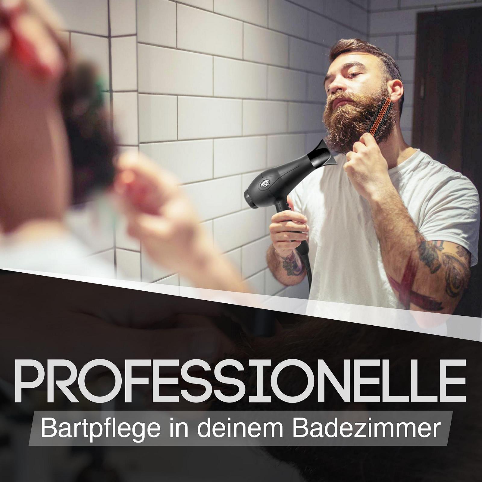 Щетка круглая The Beardy Bro для бороды для распутывания, выпрямления и сушки феном, большая 40 мм, фото №6