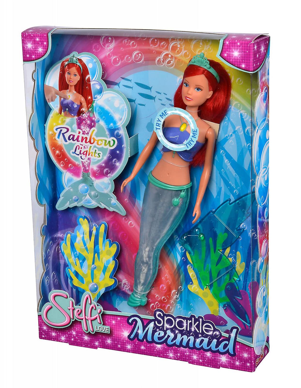 Лялька Steffi Love Sparkle Mermaid 39 см блискуча русалка з яскравою райдужною зміною кольору, фото №10