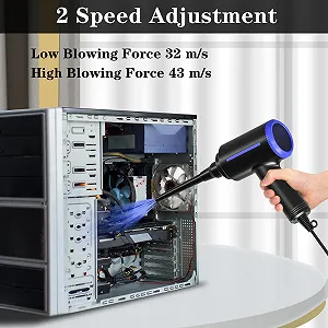 Электрический воздуходувка ATEngeus 500 Вт 2 скорости для чистки ПК и офиса synthetic.ua - Фото 1