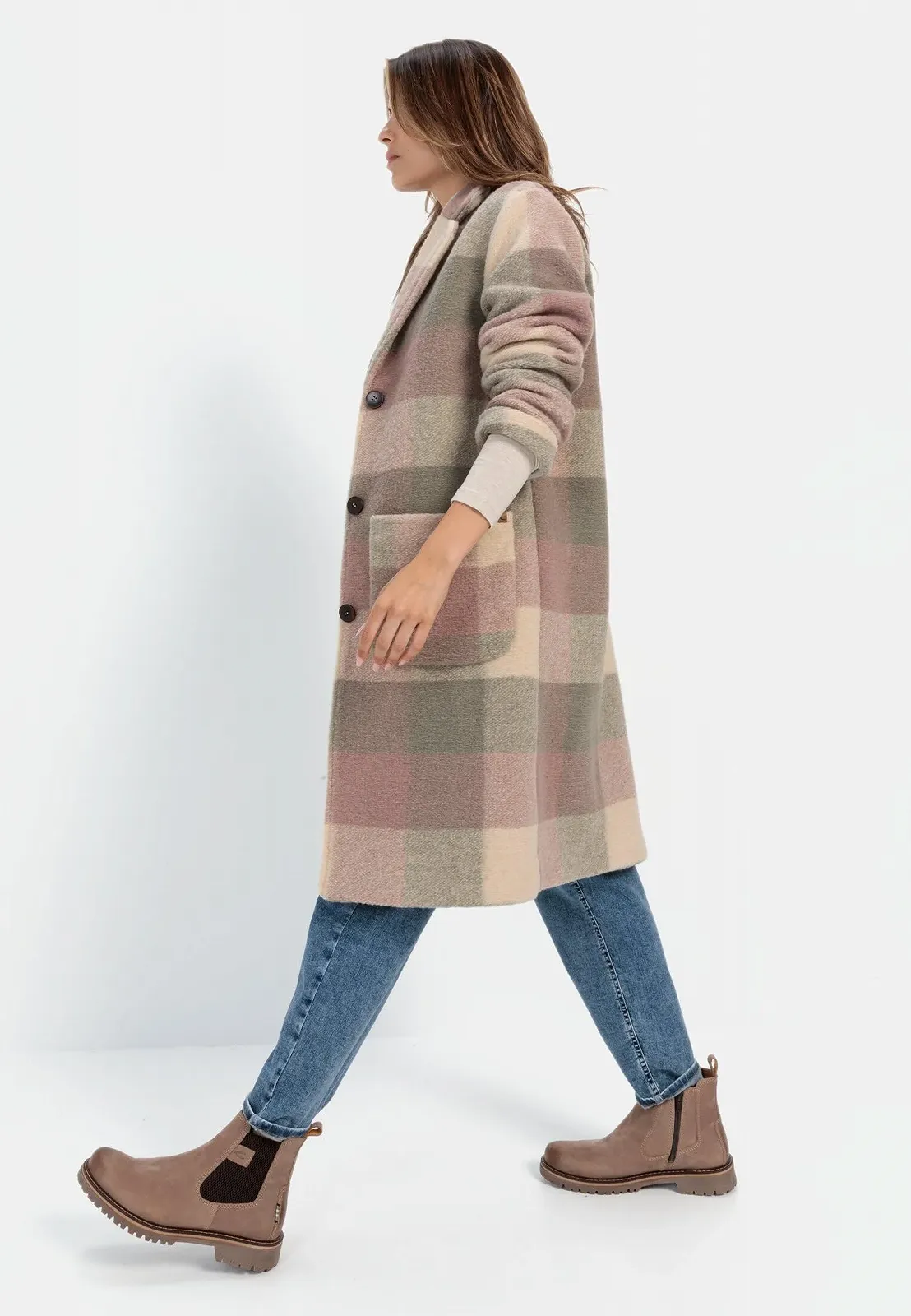 Вовняне пальто camel active з лацканами, фото №5 Вовняне пальто camel active з лацканами, фото №5