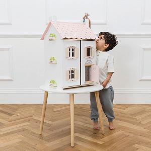 Кукольный домик Le Toy Van Rose Heart 3 года 2 уровня L 44 x D 36 x H 66 см деревянный для девочек с дверцами, окнами и ставнями, которые открываются synthetic.ua - Фото 1