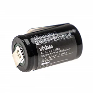 vhbw Акумулятор Panasonic ER201 ER398 1300 mAh 1.2 V NiMH - Фото 1