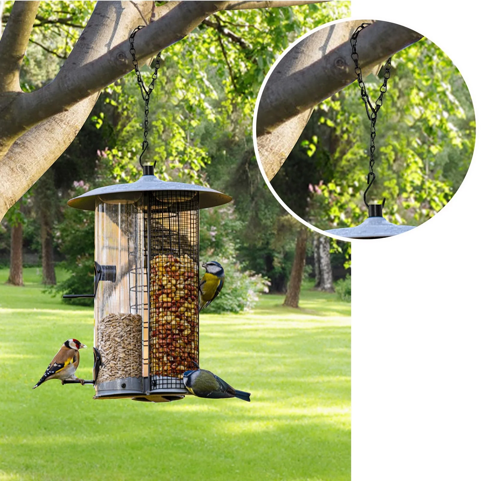 Ланцюги для підвісних кошиків Teaaha металеві набір з 4 шт. 33 см, фото №3