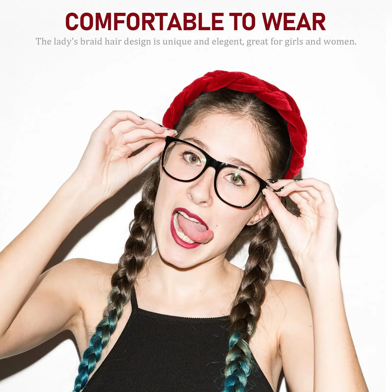 Обруч Luxshiny Бархатный плетеный, фото №4