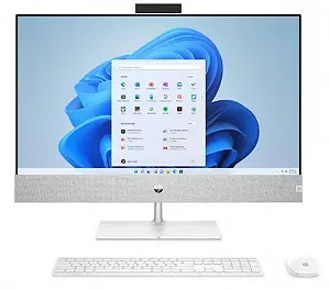 Моноблок HP Pavilion 27-ca2001nl / Intel Core i5-13400T / RAM 8GB / SSD 512GB / GeForce GTX 1650 / 2 x HDMI / LAN / Wi-Fi 6 / Bluetooth 5.3 / Windows 11 Home / Белый - Фото 1