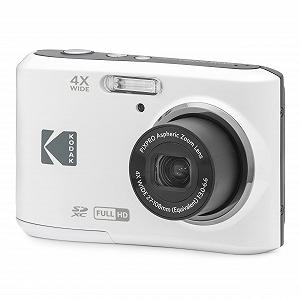 Цифровой фотоаппарат KODAK Pixpro FZ45 16.44 мегапикселей, 4-кратный оптический зум, 2.7-дюймовый ЖК-дисплей, видео 720p HD, батарея AA - Белый - Фото 1