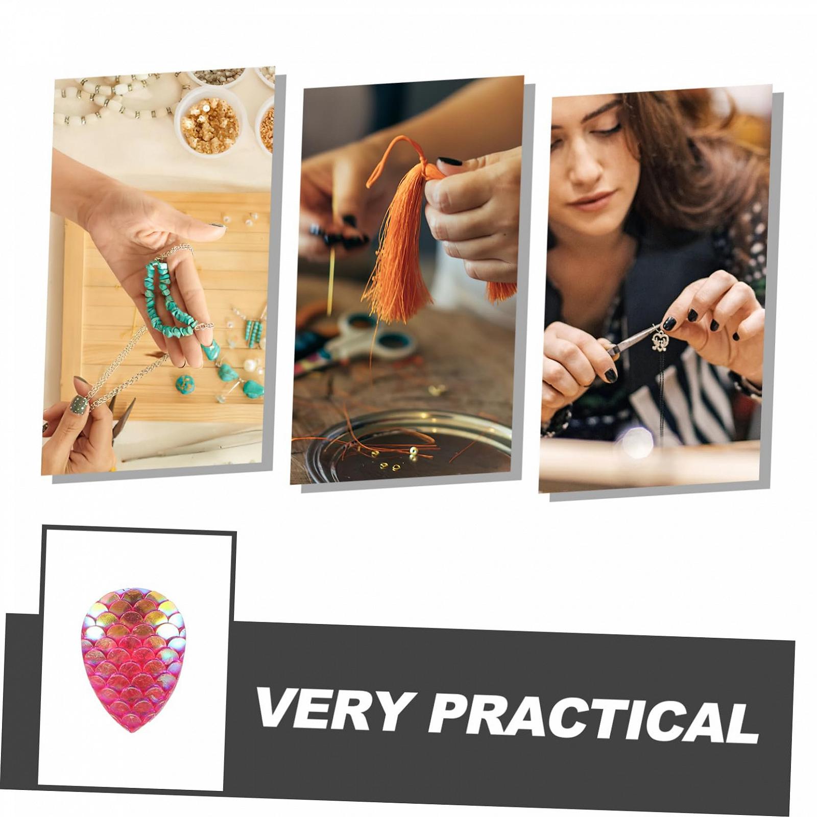 Стразы Плоские 50 шт. смола с дизайном рыбьей чешуи, самоклеящиеся, экологически чистые для самодельных украшений, одежды и украшений для рукоделия, фото №8