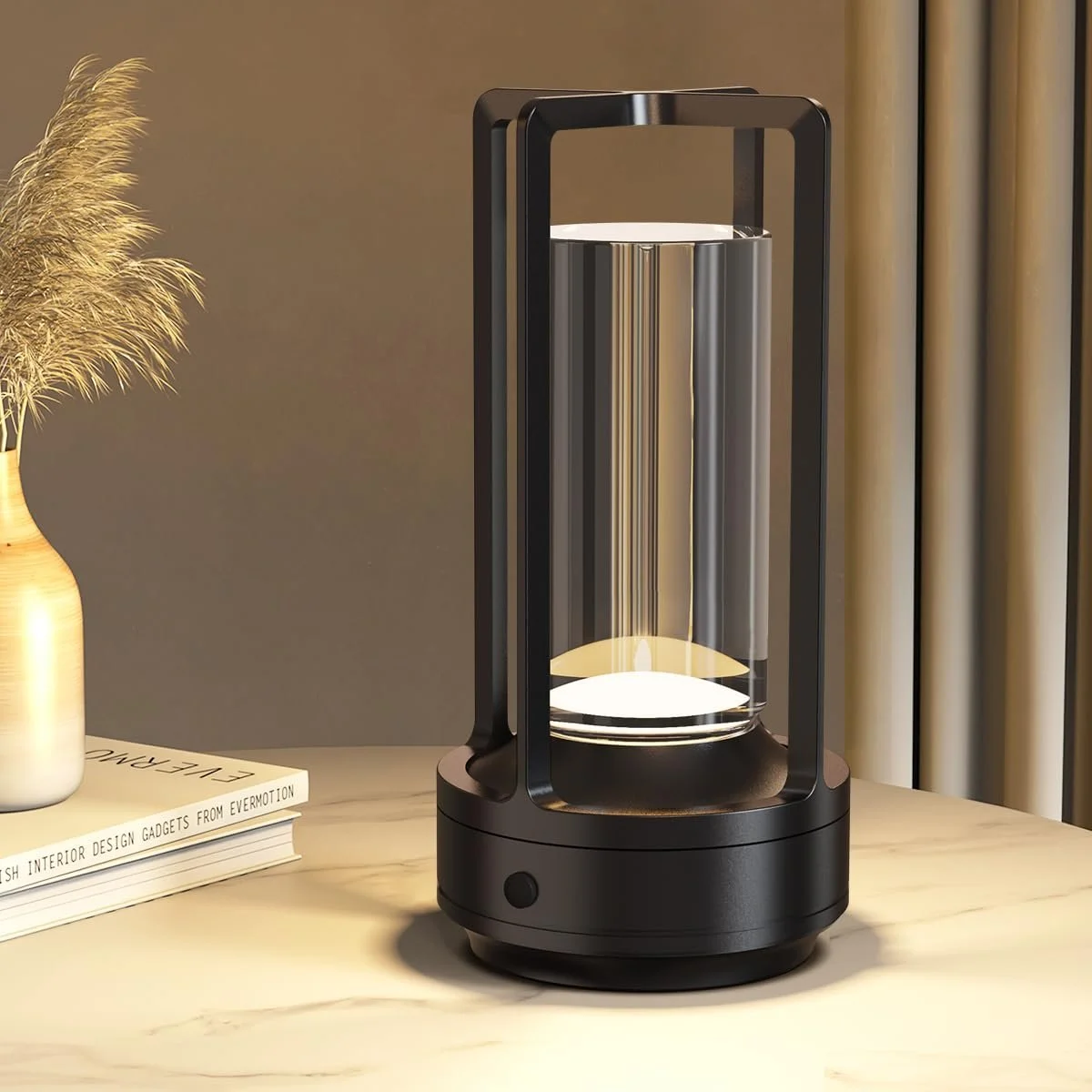 Настільна світлодіодна лампа Hapfish Бездротова Акумуляторна 3000 мАг USB Алюмінієва Водонепроникна Регульована, фото №1