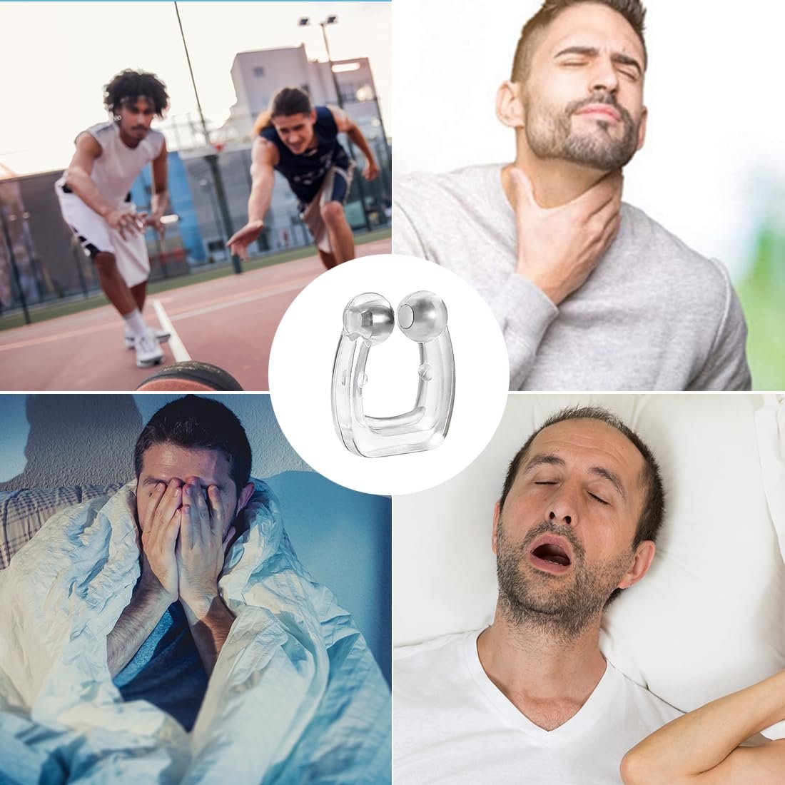 Клипсы против храпа магнитные 4 шт для улучшения сна. Удобное и профессиональное решение, фото №5