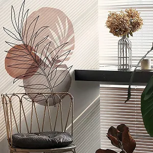 Настінні наклейки Runtoo Boho Leaves Plant Flower Ретро Абстракція - Фото 1