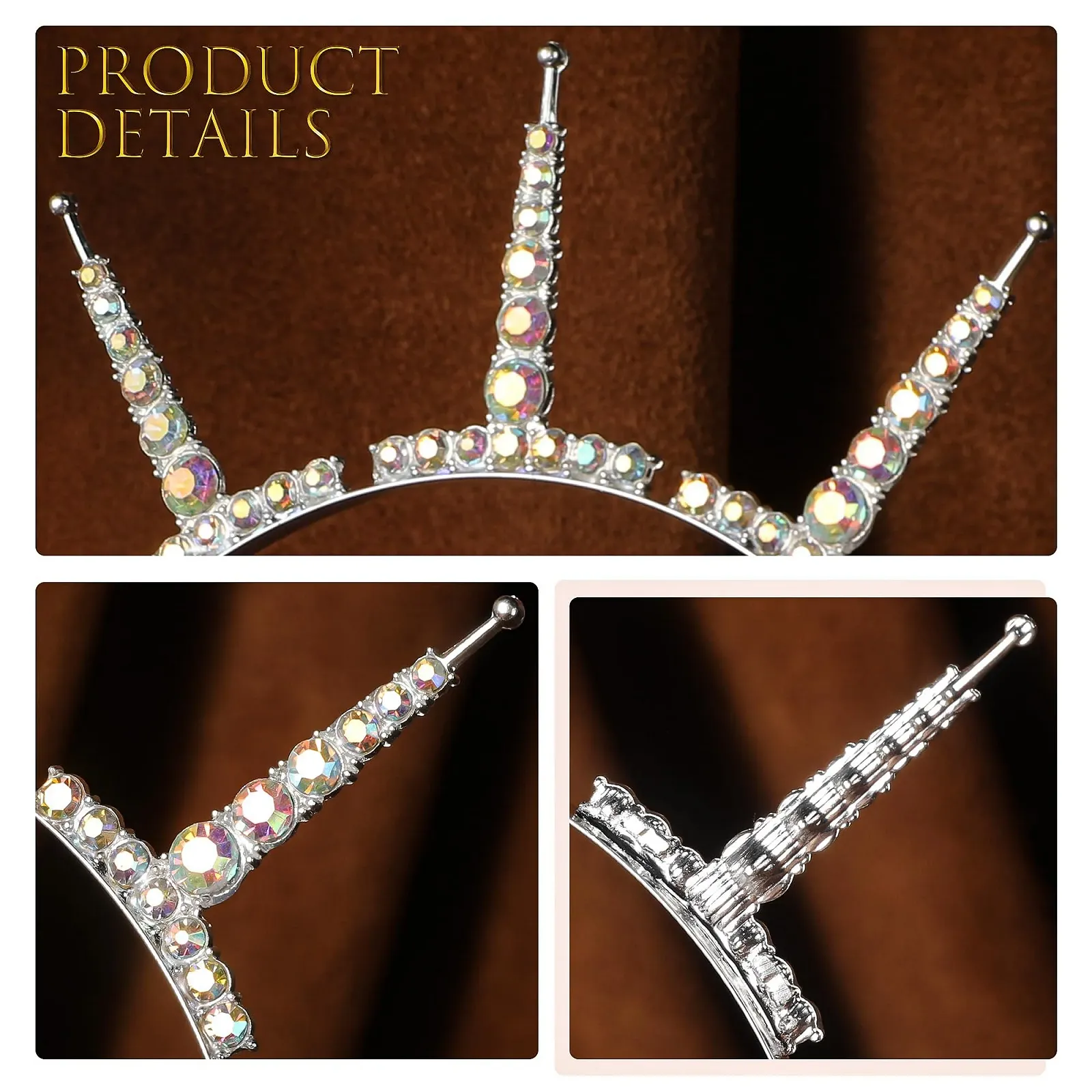 Вінок-обруч Halo з кристалами для жінок, фото №6