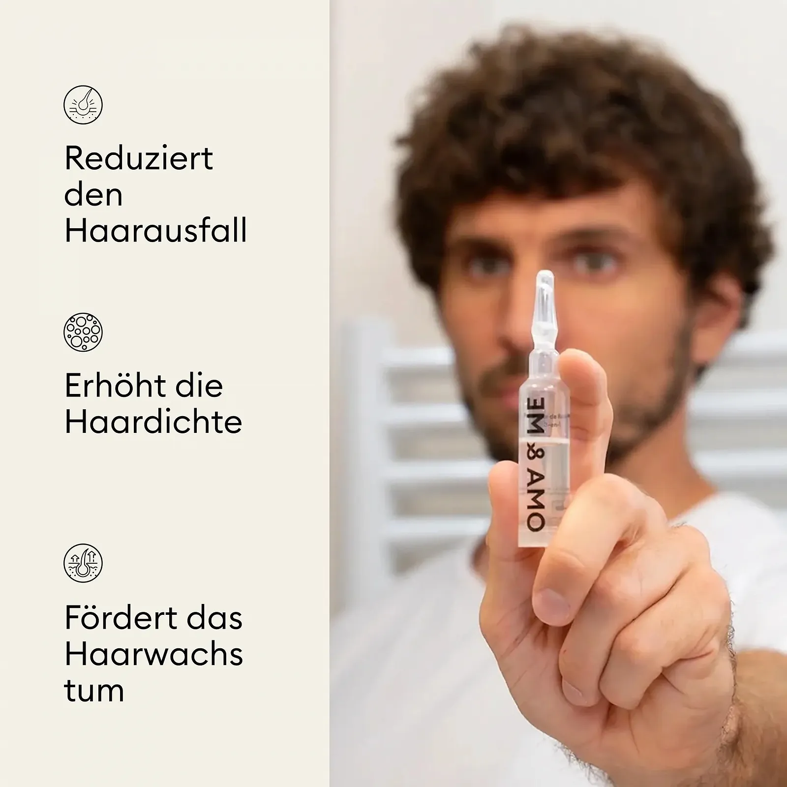 Сироватка OMA & ME 3-в-1 проти випадіння волосся та для стимуляції росту волосся, 12 флаконів по 6 мл (1 місяць лікування), фото №3 Сироватка OMA & ME 3-в-1 проти випадіння волосся та для стимуляції росту волосся, 12 флаконів по 6 мл (1 місяць лікування), фото №3