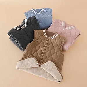 Утеплений дитячий жилет, стильне зимове пальто synthetic.ua - Фото 1