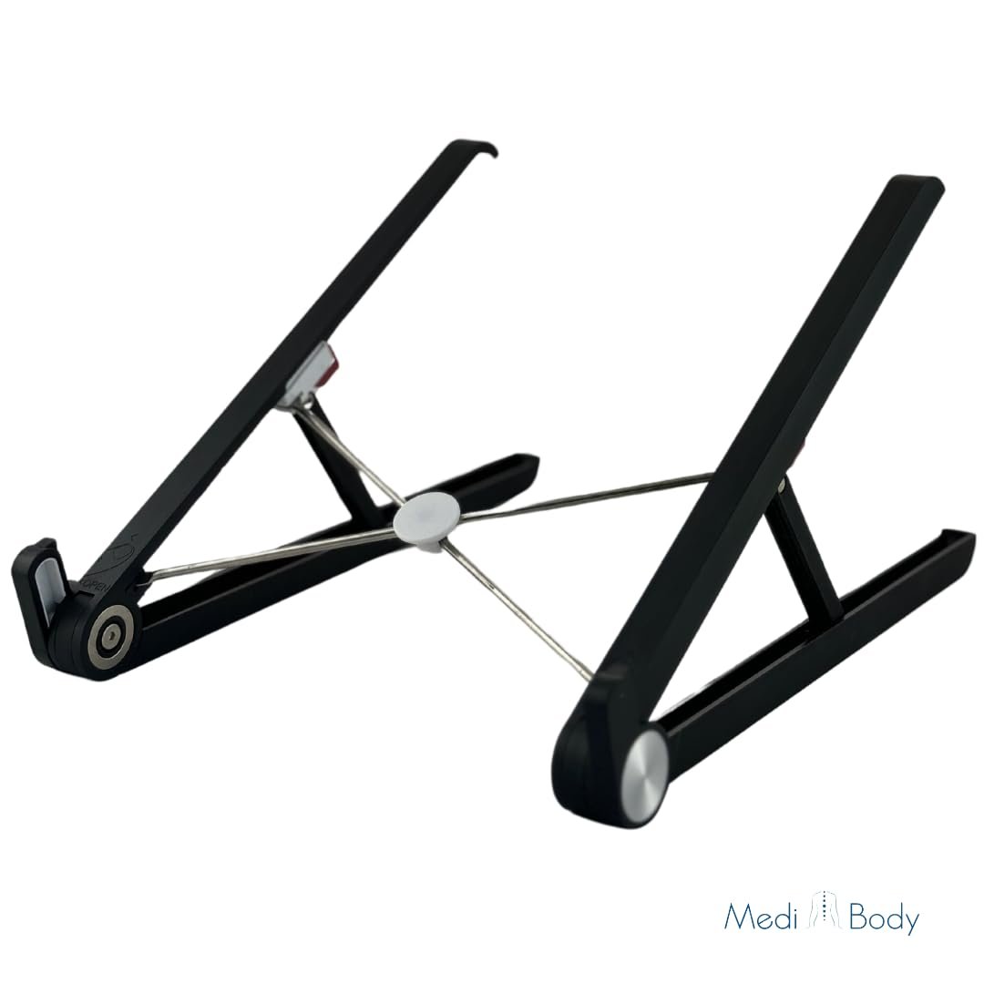 Підставка для ноутбука Регульована по висоті Складна Нековзна Чорна, фото №8 Підставка для ноутбука Регульована по висоті Складна Нековзна Чорна, фото №8