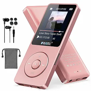 MP3 плеєр RUIZU 64GB з Bluetooth 5.3, екран 1.8 дюйма, FM-радіо, запис голосу, електронна книга, повтор одного треку, відтворення аудіо/відео 80 годин, підтримка TF-карти 128GB - Фото 1
