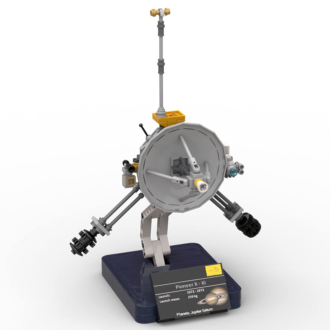 Набор для сборки ADIY 1/12 NASA Juno Rosetta Pioneer X-XI Voyager 1-2 Cassini Huygens Space NASA Series (1915 штук), фото №6