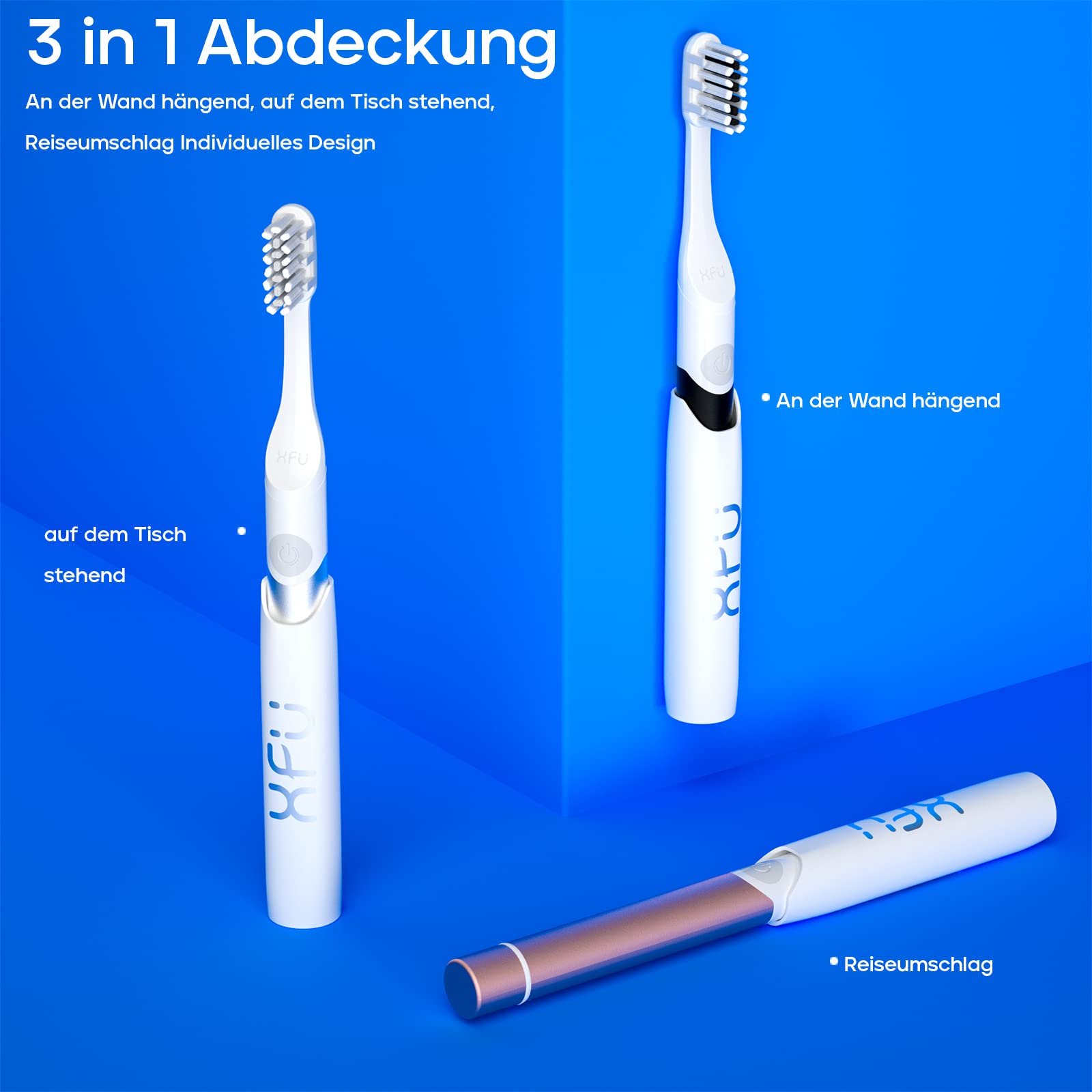 Електрична звукова зубна щітка Seago SG-2102 2 режими 24000 вібрацій на хвилину Silver, фото №2