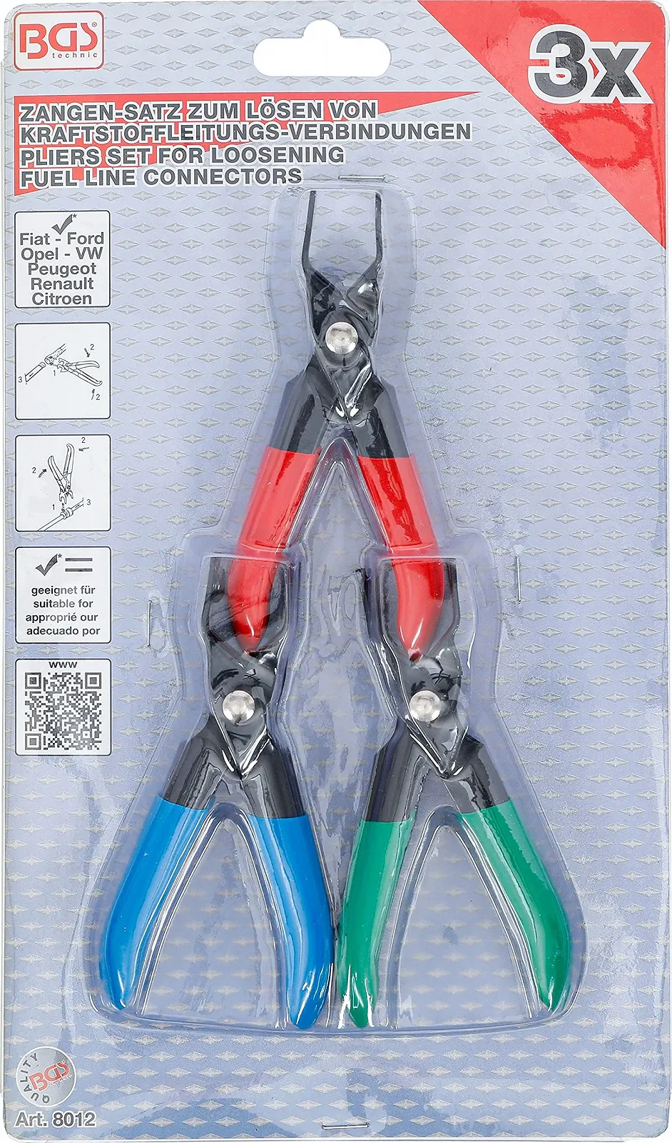 Инструмент для ослабления соединителя топливопровода BGS, 3 штуки, 1 штука, 8012, фото №4