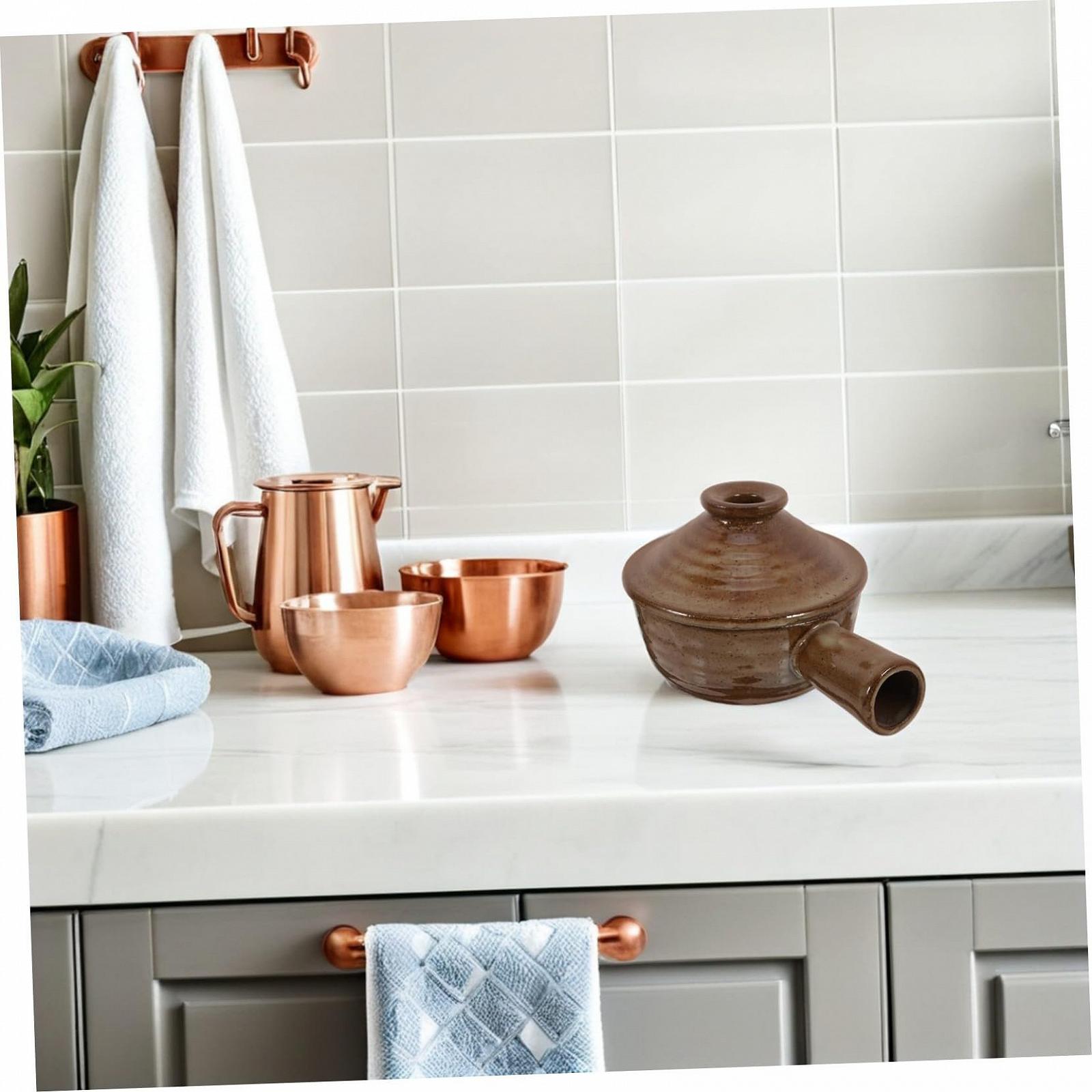 Набір керамічних ковшів TOYANDONA 2 шт термостійкі з кришкою для мікрохвильової печі, фото №7