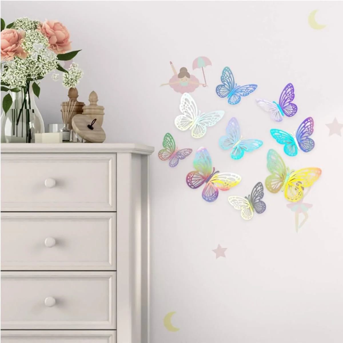 Наклейки на стіну 3D Метелики Набір 60 шт. Декоративні Знімні DIY, фото №4 Наклейки на стіну 3D Метелики Набір 60 шт. Декоративні Знімні DIY, фото №4