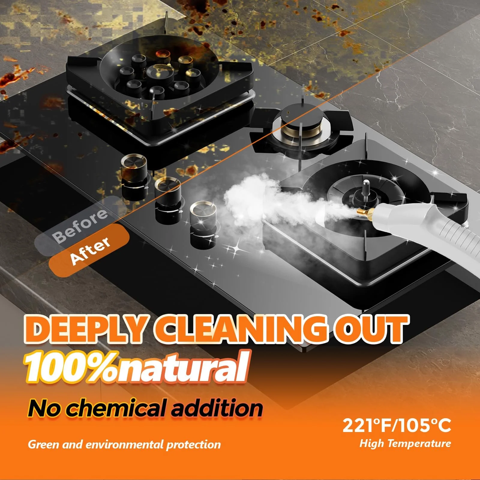 Пароочисник 2500 Вт, ручний пристрій для дому, портативний, високотемпературна машина для кухні, ванної кімнати, плитки, оббивки Білий, фото №5 Пароочисник 2500 Вт, ручний пристрій для дому, портативний, високотемпературна машина для кухні, ванної кімнати, плитки, оббивки Білий, фото №5