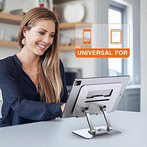 Регульована Підставка для Ноутбука Алюмінієва Обертова synthetic.ua - Фото 1