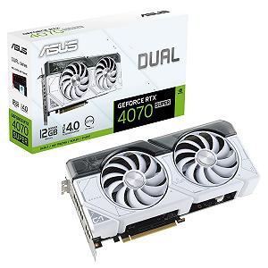 Графічна карта ASUS Dual GeForce RTX 4070 Super White Edition 12GB GDDR6X біла - Фото 1