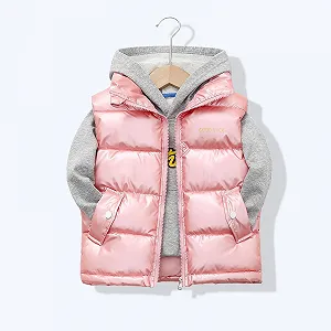 Жилет Дитячий пуховий жилет з ґудзиками для дівчат і хлопчиків synthetic.ua - Фото 1