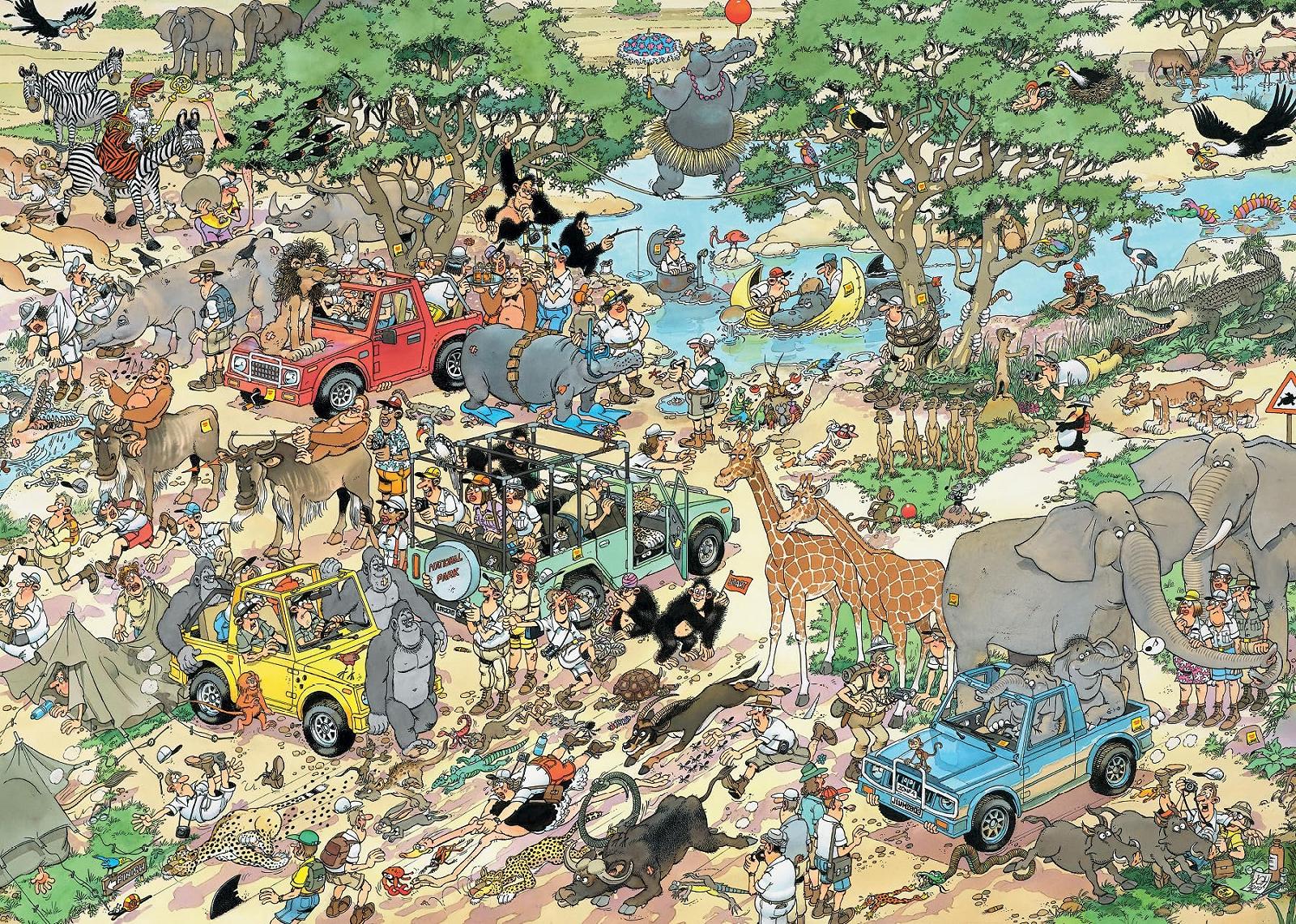 Пазл Jan van Haasteren Safari & Sturm 2 x 1000 елементів, фото №2