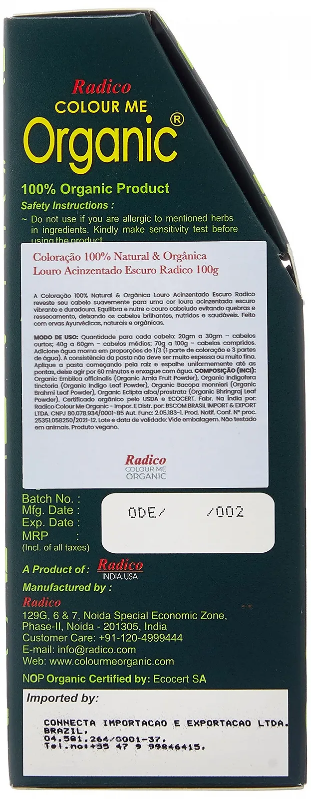 Фарба для волосся Radico Very Dark Ash Blonde 100 г, фото №4