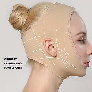 Маска для підтяжки обличчя V-подібна, пояс для схуднення обличчя (2 шт. в упаковці) synthetic.ua - Фото 1