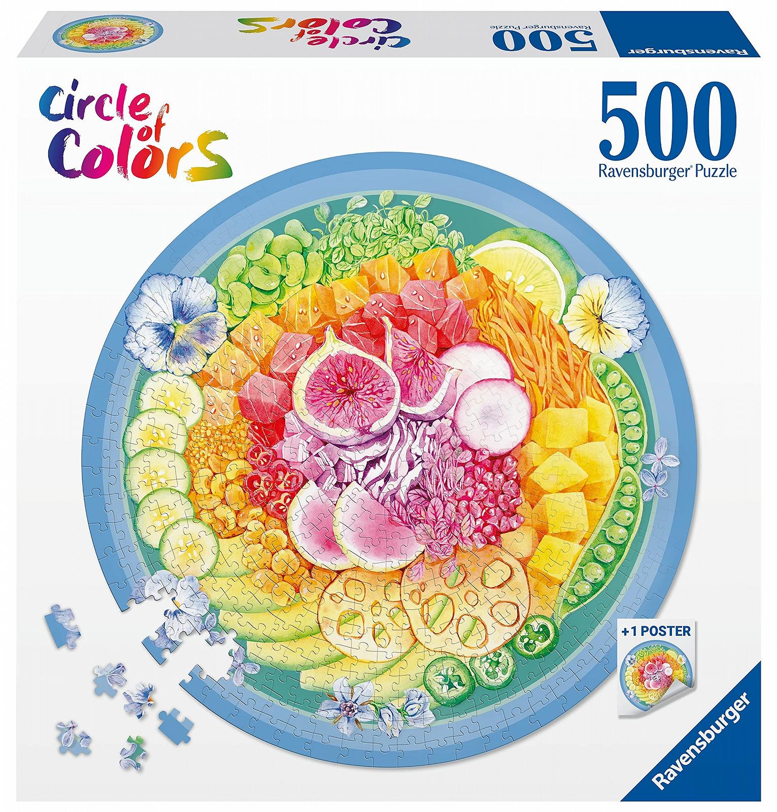 Пазл Ravensburger Circle of Colours Poke Bowl 17351 500 елементів круглий 12+, фото №1