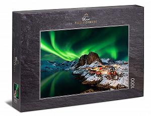Пазл Ulmer Puzzleschmiede Norway Aurora Borealis Classic 1000 деталей Поселок Хамней Лофотенские острова - Фото 1