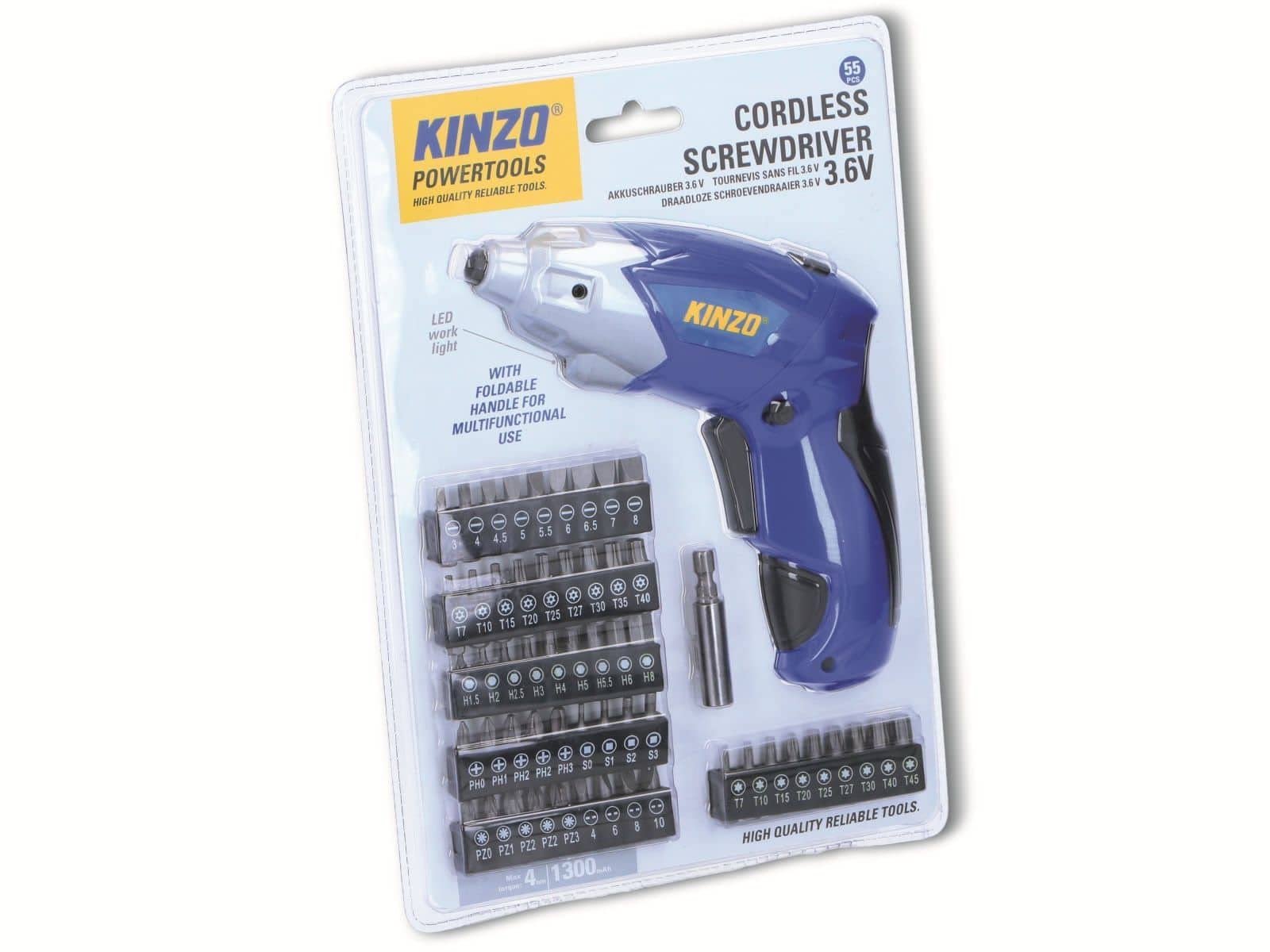 Викрутка Kinzo Бездротова Електрична З набором бітів 54 біти, фото №3