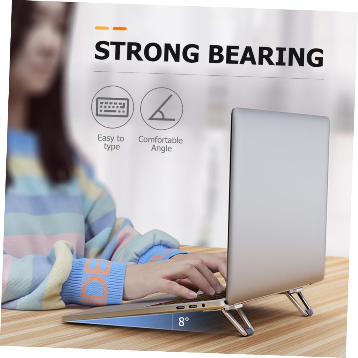 Подставка для ноутбука из алюминиевого сплава, регулируемая по высоте, стабильная подставка для ноутбука с треугольной структурой для лучшей вентиляции и нескользящим основанием для стола и кровати, случайный цвет, фото №3 Подставка для ноутбука из алюминиевого сплава, регулируемая по высоте, стабильная подставка для ноутбука с треугольной структурой для лучшей вентиляции и нескользящим основанием для стола и кровати, случайный цвет, фото №3