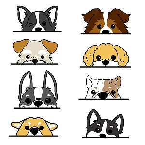 Наклейки на стіну Puppy Dog 8 шт. - Фото 1