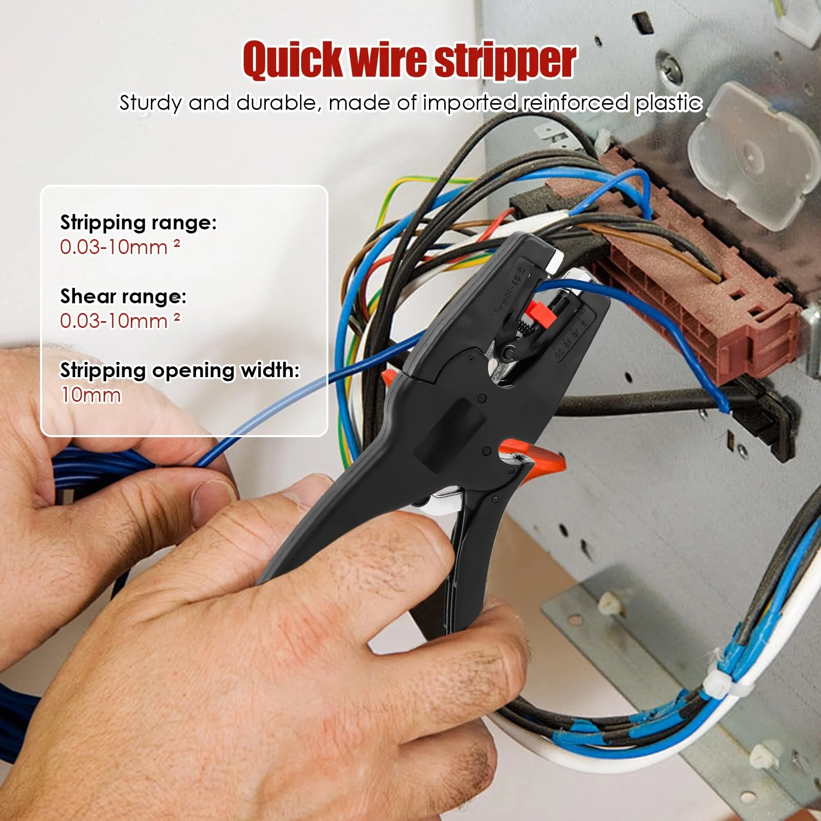 Стриппер саморегулирующийся 2-в-1 со встроенным резаком 0.03-10 мм², фото №4